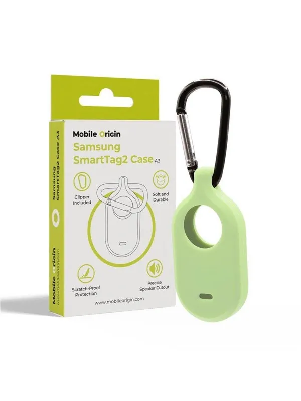 Mobile Origin Samsung SmartTag2 Case - fosfor green