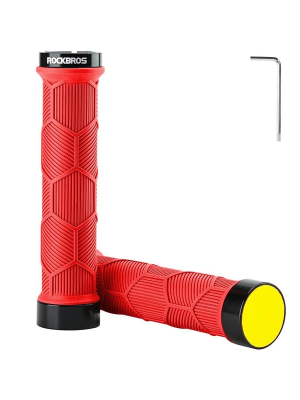 Rockbros 40720007002 bicycle grips with reflector - red