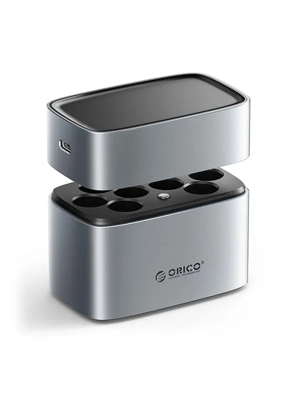 ORICO EV8 AA Lithium Battery Charger with Storage Function - Silver