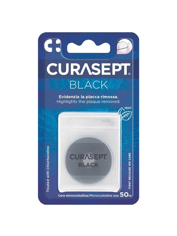Curasept Tanntråd Dental Floss BLACK 50m