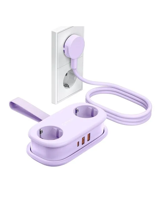 ORICO AP3 20W GaN 5in1 Power Strip 2x AC + 2x USB-A + 1x USB-C - Purple