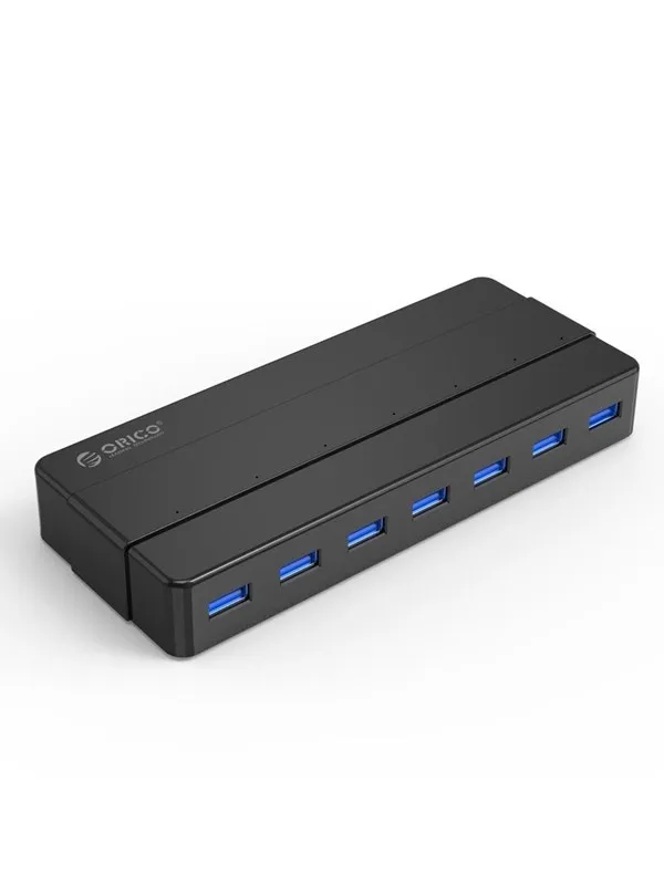 ORICO Hub Orico H7928-U3-V1 7x USB-A 3.0 - black USB-hub - USB 3.0 - 7 porter - Svart