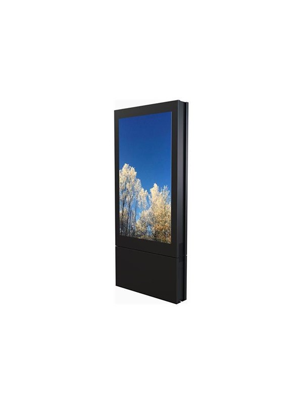 HI-ND stand - totem - for digital signage LED panel - dual sided - black - Max - recommended for 65"