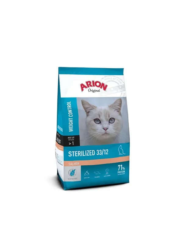 ARION Original Sterilized 33/12 Salmon Dry Cat Food 2kg