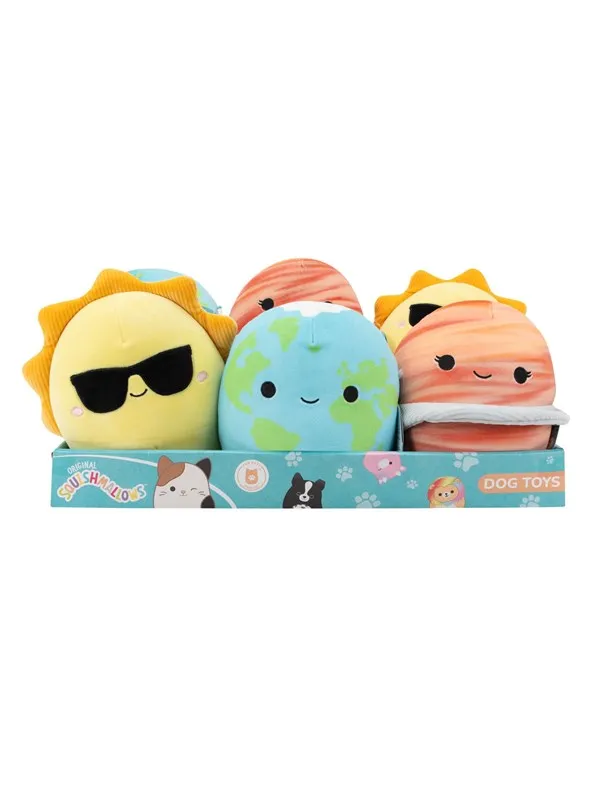 Squishmallows Pets Squishmallows Squeaky Plush Dog Toy 18cm planets assorted