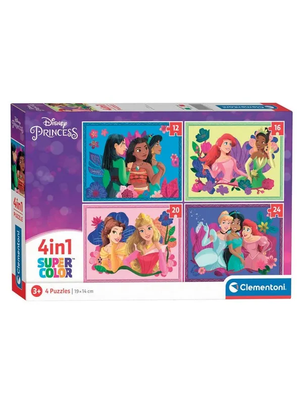 Clementoni Puzzles Disney Princess 4in1 Gulv