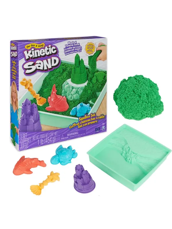 Kinetic Sand Sandbox Set Green