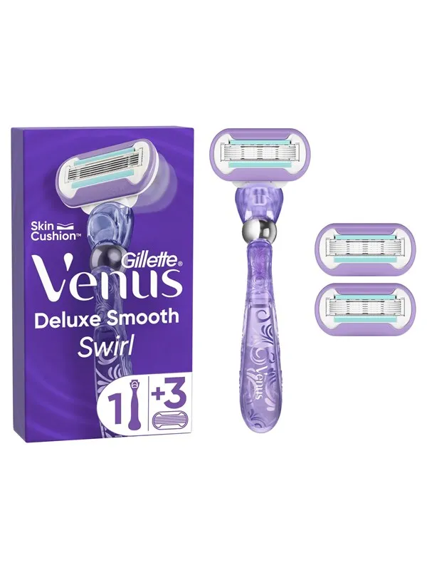 Gillette-Venus Deluxe Smooth Swirl Handle + 3 blades