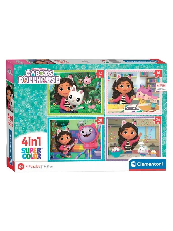 Gabby's Dollhouse 4-i-1 Puslespill Gulv