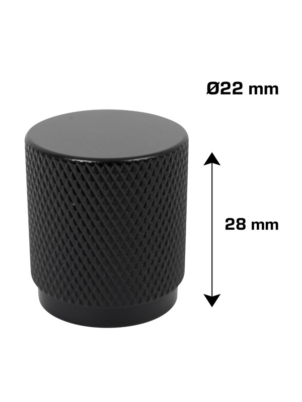 Home>it Knurled Furniture Knob Matte Black Set of 2