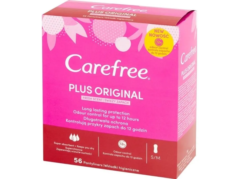 Carefree Plus Original Fresh Scent truseinnlegg – fresh scent, 56 stk