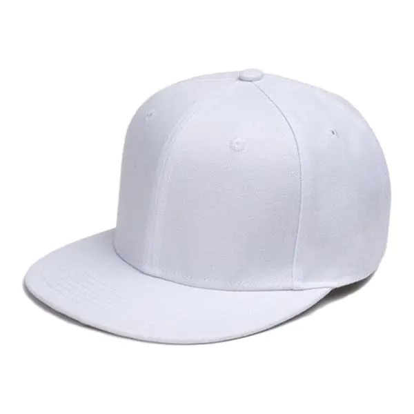 Hvit cap snapback med spenne