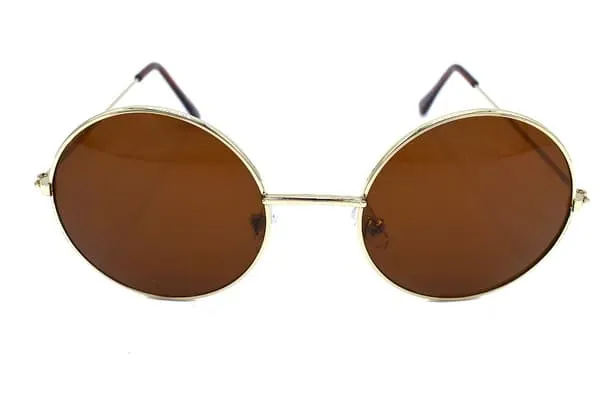 Infinity Round Solbriller - Gull/Brun