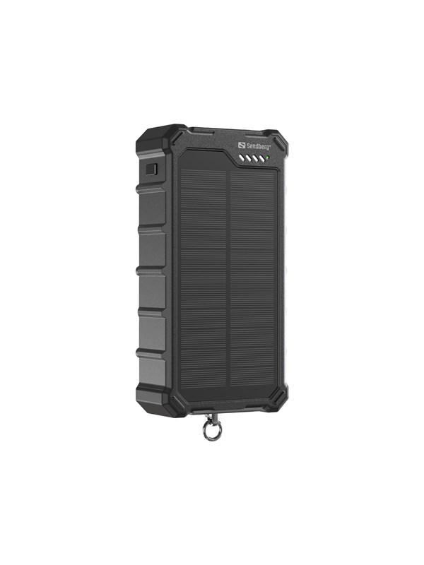 Sandberg Solar Powerbank CampLED 20000 Nødlader - Svart - 20000 mAh