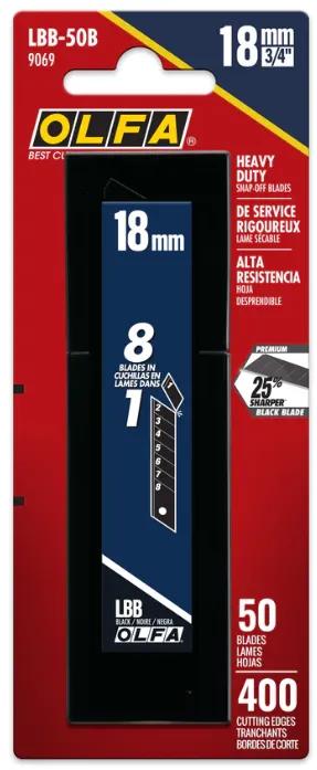 Knivblade bræk-af 18 mm LBB-50 pakke med 50 stk.
