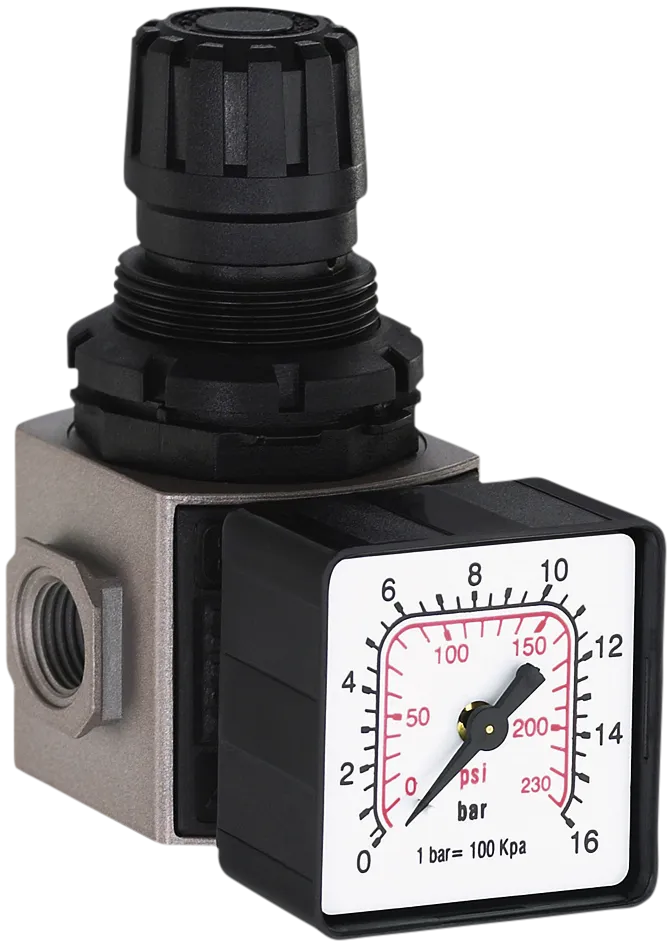 Flair reduktionsventil m/manometer 1/4" E15/2