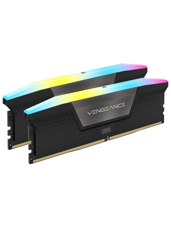 Corsair Vengeance RGB DDR5-6400 - 128GB - CL42 - Dual Channel (2 pcs) - Intel XMP - Svart med RGB