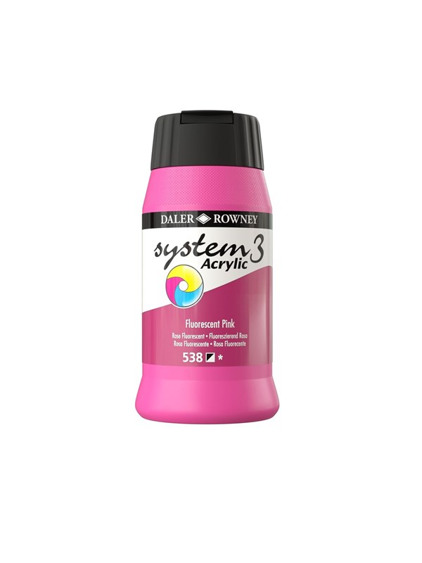 Daler-Rowney System3 500 ml Fluorescent Pink
