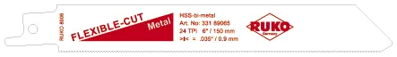 Bajonettsagblad t/metall 150mm 24TPI pk/5