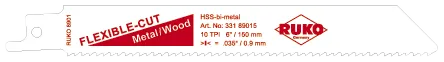 Bajonettsagbl.Bi-M.150mm 10TPI pk/5