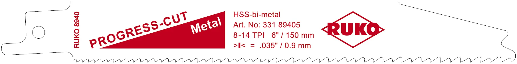 Bajonettsagblad m/metall 150mm-14TPI pk/5
