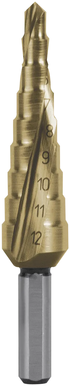 Trappebor HSS-TiN spiral.str09/4-12