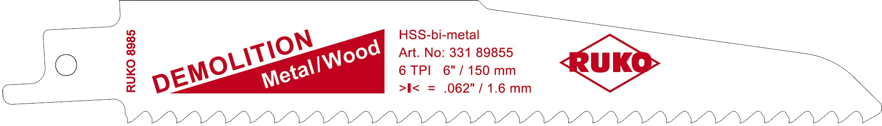 Bajonettsagbl.Bi-M.150 mm 6TPI pk/5