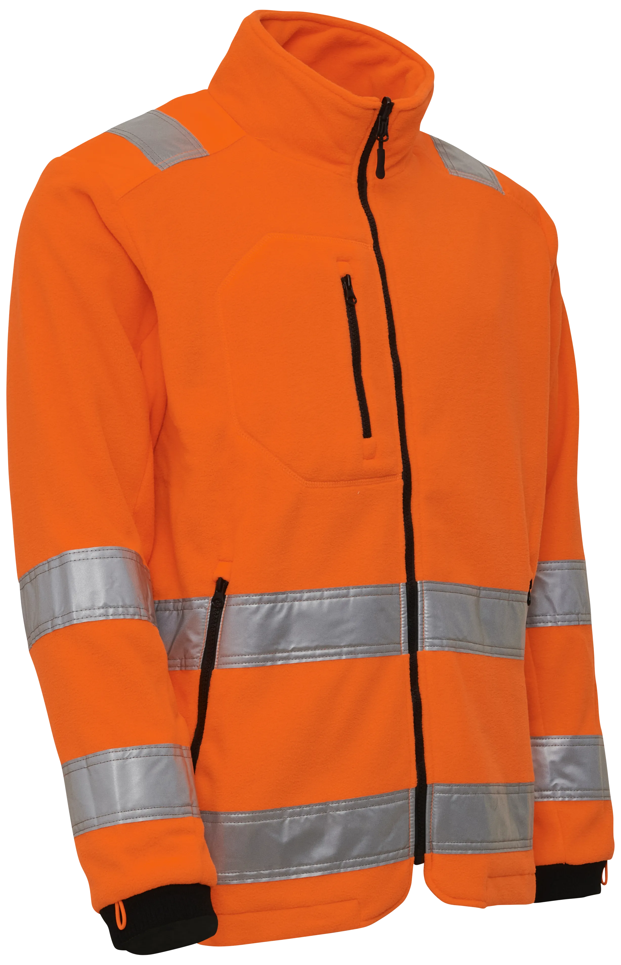 Hi-vis fleecejakke zip-in 150014R oransje str. XL