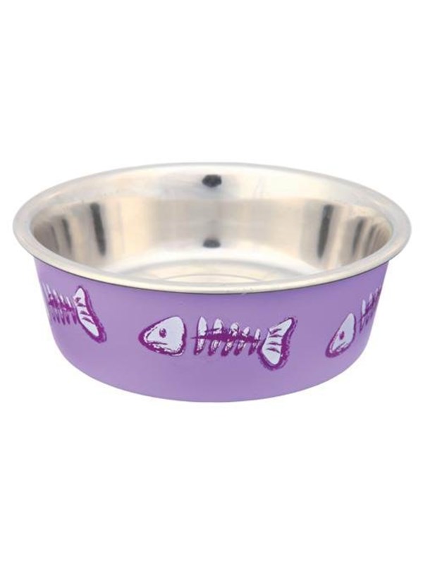 Trixie Stainless Steel Bowl cat 0.3 l/ø 12 cm assorted colours