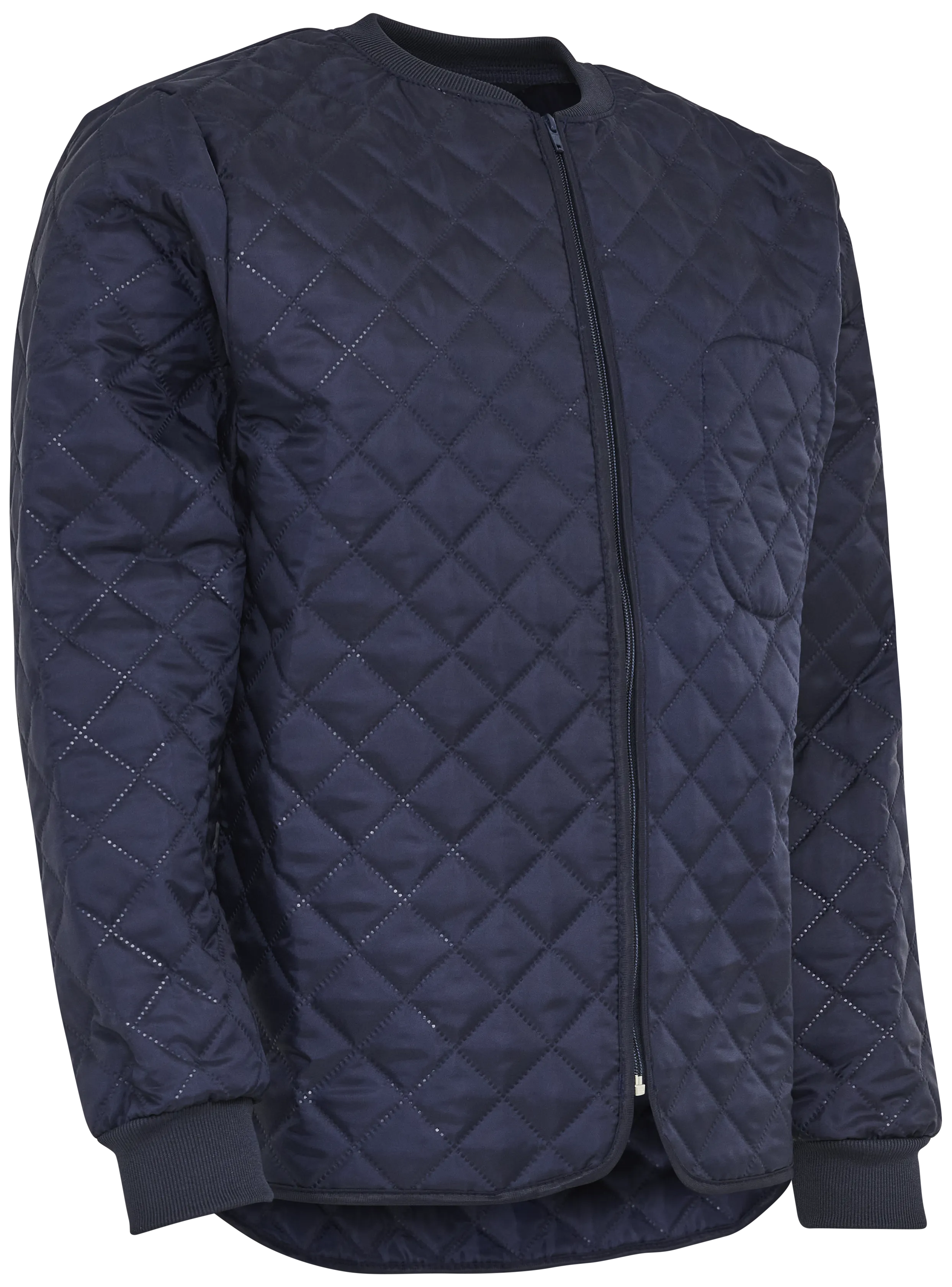 Termojakke u/krage quiltet 160500 marine Str. XS