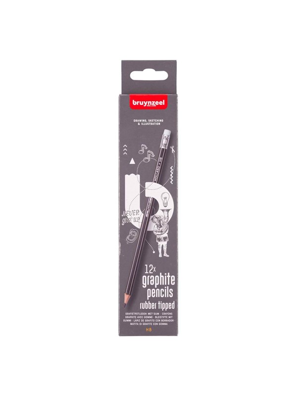 Bruynzeel Teens Hb Graphite Pencil with Eraser Tip Set 12