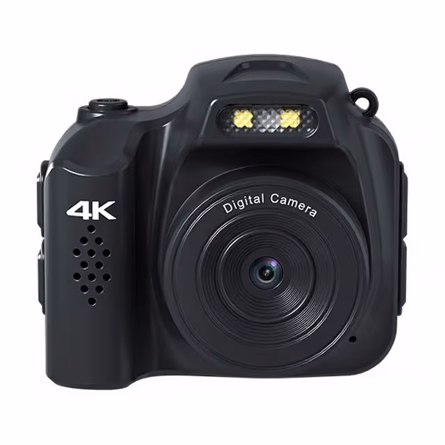Kamera Digitalkamera Videokamera 4K Videoopptaker 64MP - Svart