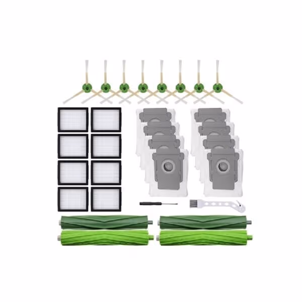 Børster, filtre og poser til iRobot Roomba i7 / i7+ / E5 / E6 - 28 stykker