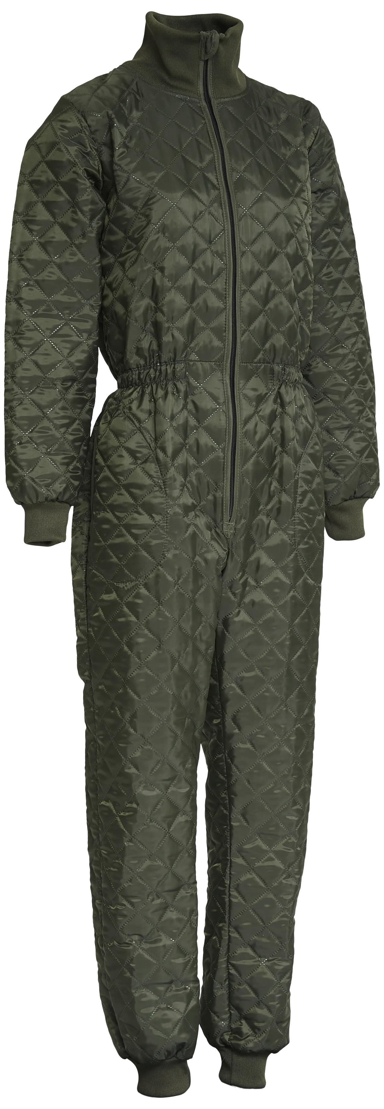 Termoheldress med høy hals quiltet 168011 oliven str. 3XL