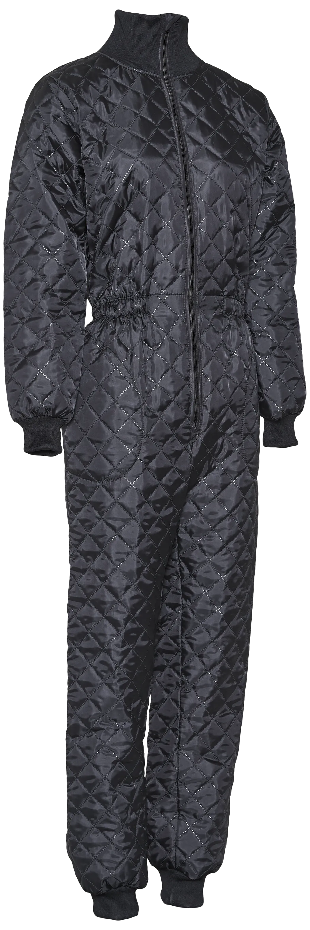 Termoheldrakt med høy hals quiltet 168011 sort str. 4XL