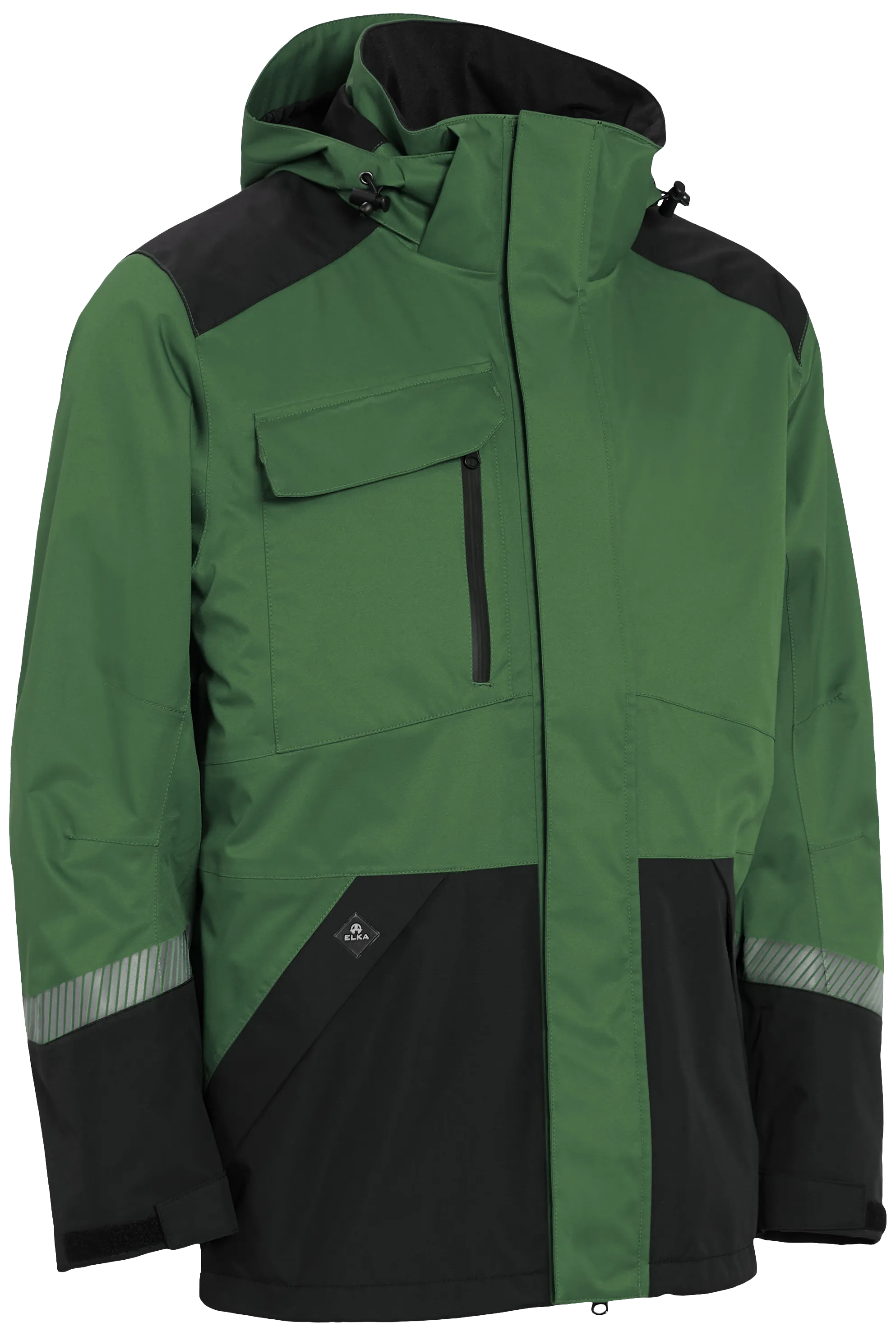 Arbeidsregnjakke stretch 186000 grønn/svart str. 3XL