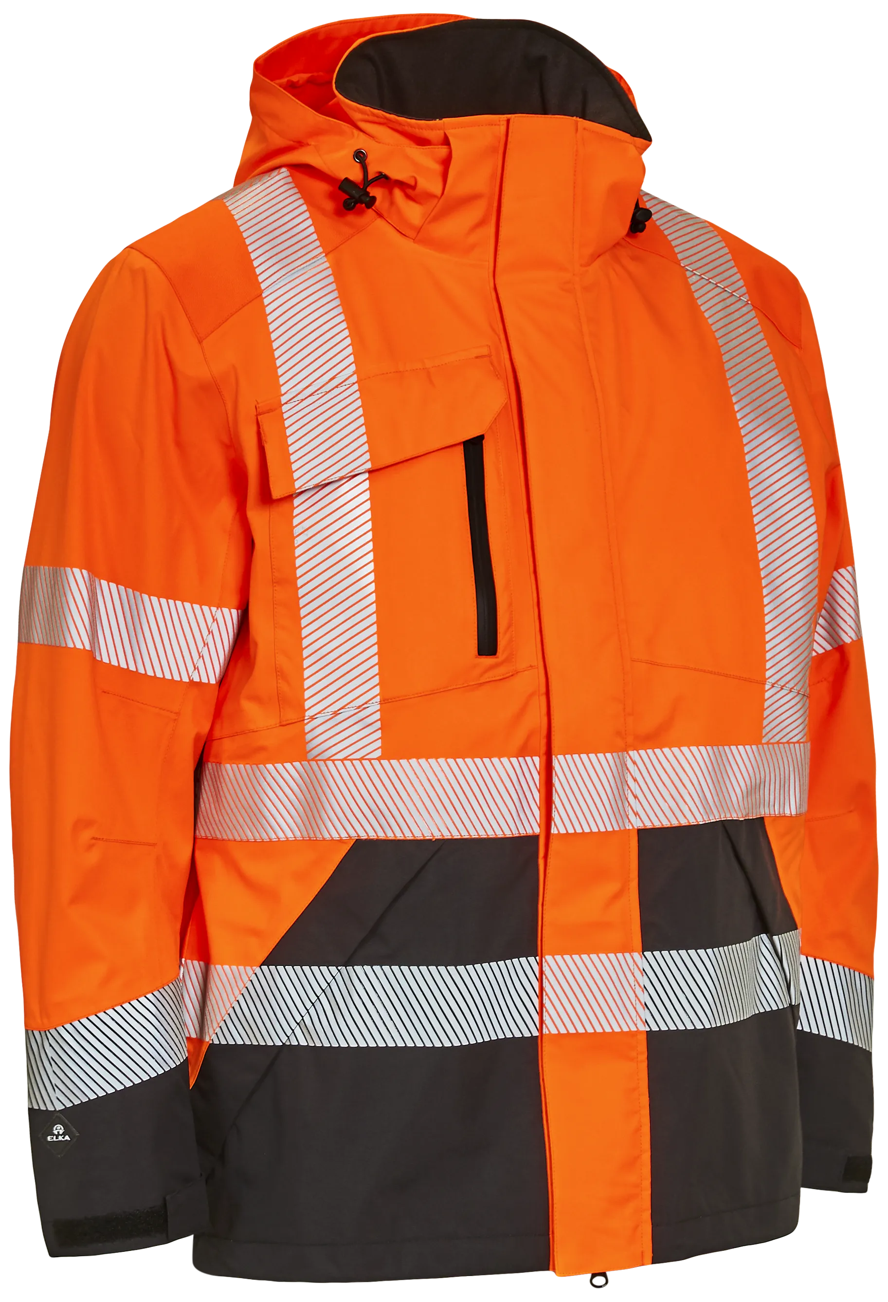 Synlighets arbeidsjakke stretch 186000R oransje/svart str. 3XL