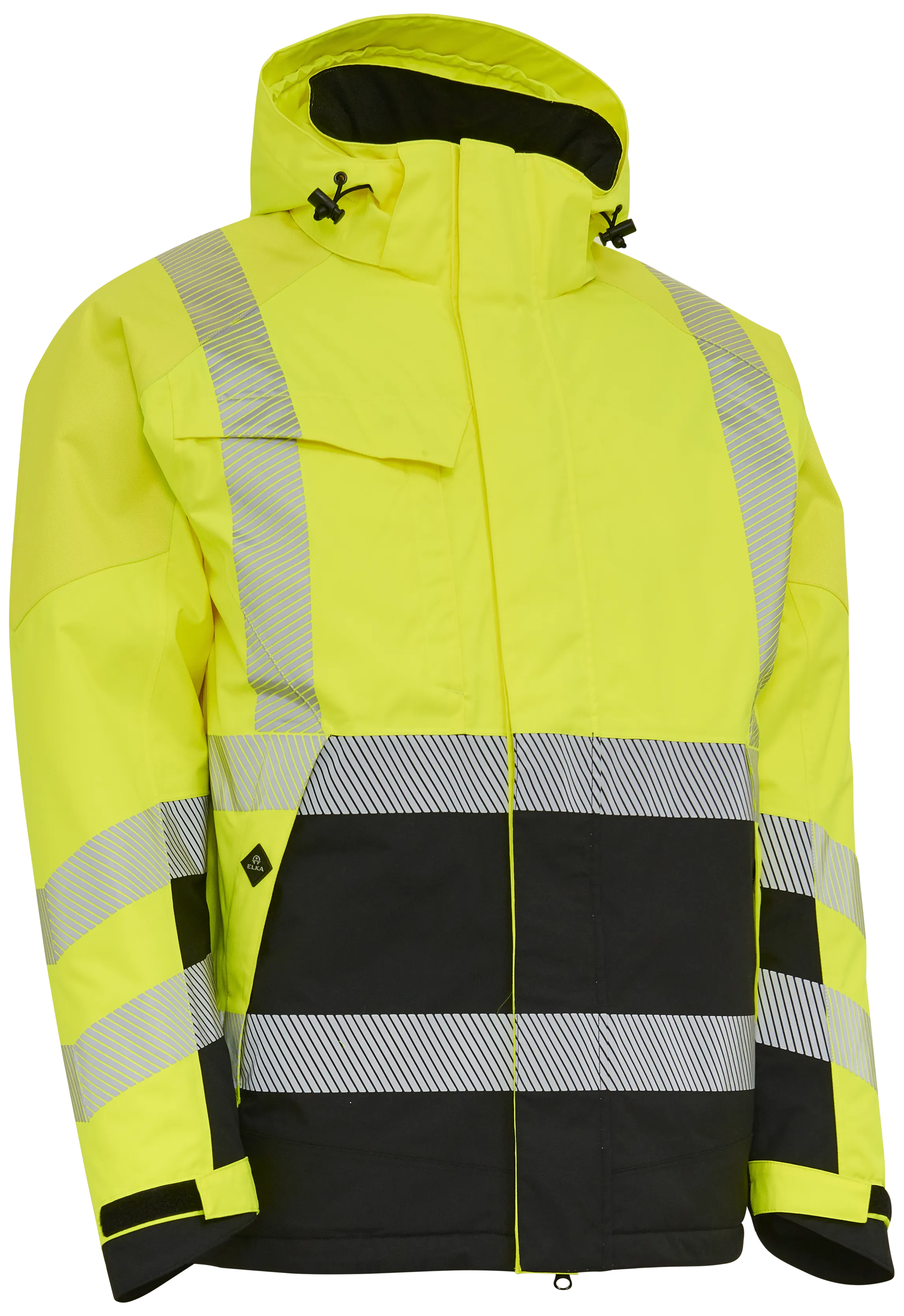 Synlighets vinterjakke stretch 186100R gul/svart str. 5XL