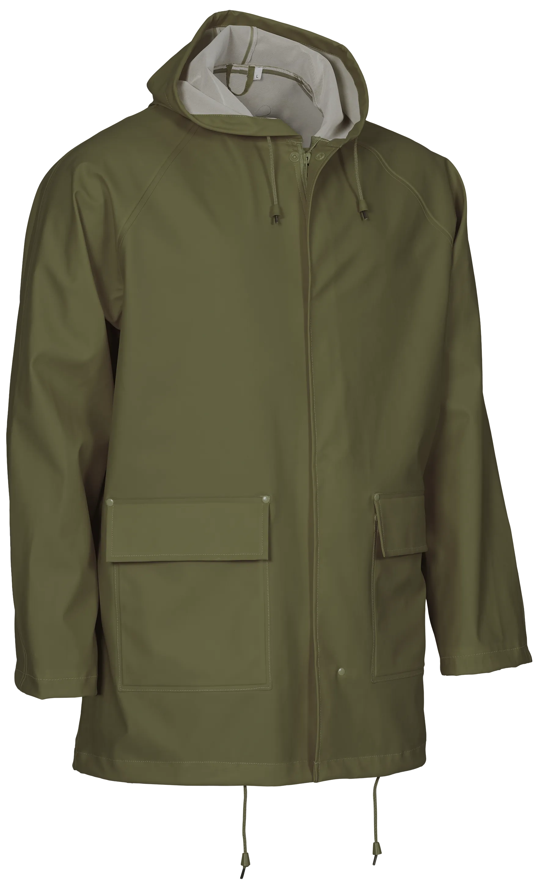 Regnjakke PU/PVC 306600 oliven Str. XL