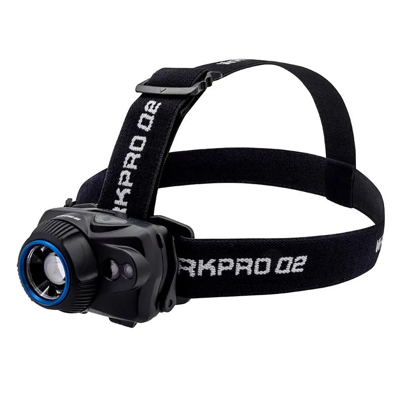 WRKPRO Pannebelysning Q2 320 Lumen med fokus, sensor og batterier