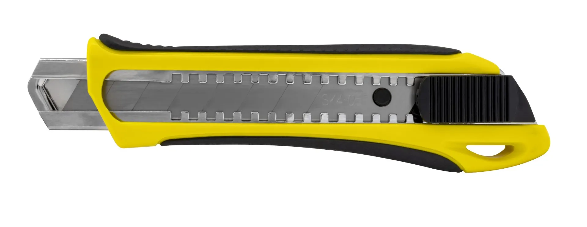 Kniv med Non-Slip gummigrep, 18 mm knivblad og automatisk lås