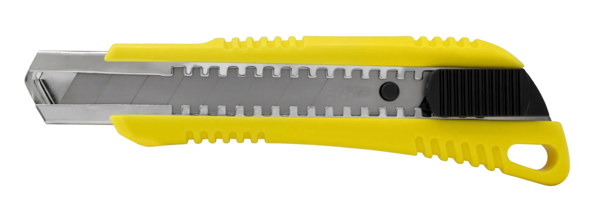 Kniv med 18 mm knivblad, automatisk lås og magasin med 2 ekstra knivblader