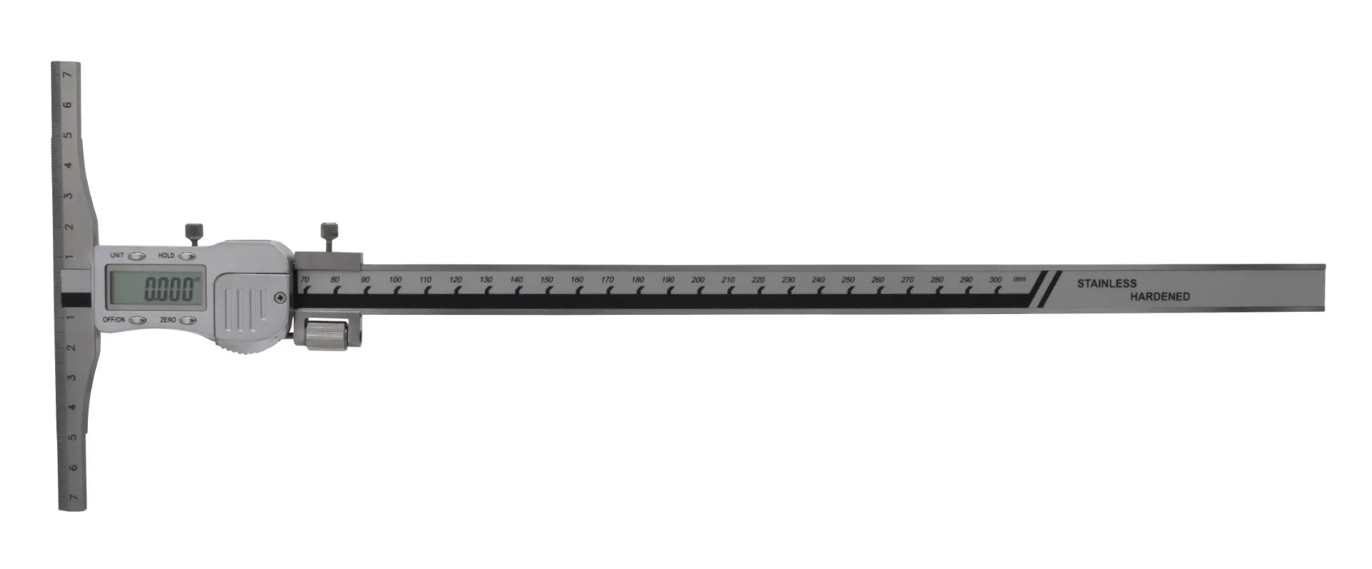 Digital merkekaliper 0-300x0,01 mm med anlegglengde 100 mm