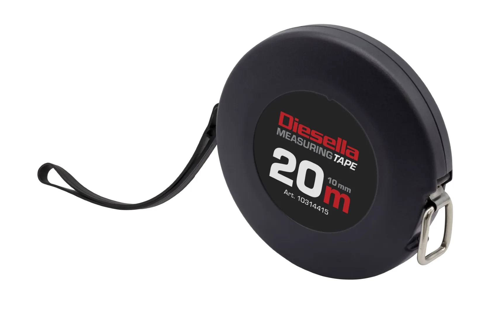 Målebånd 20Mx10MM stålbånd i lukket spolekassett