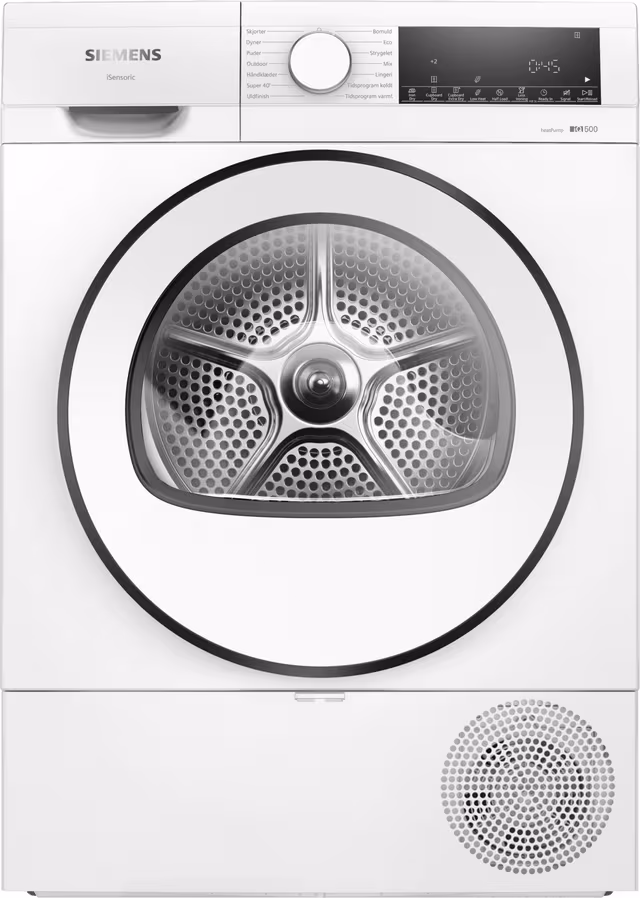 Siemens iQ500 tørketrommel WQ32G20ADN (8kg) hvit