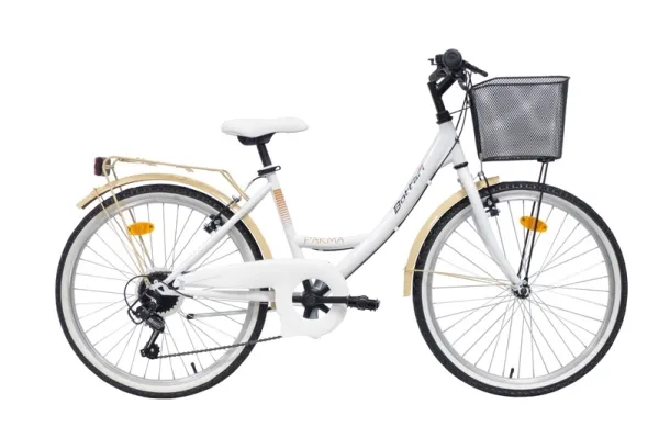 Bottari barnecykel City Parma 24 hvit/brun