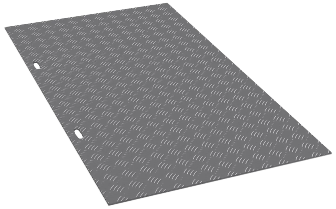 Kjøreplate PE med mønster. 2 håndtak, 300×115 cm
