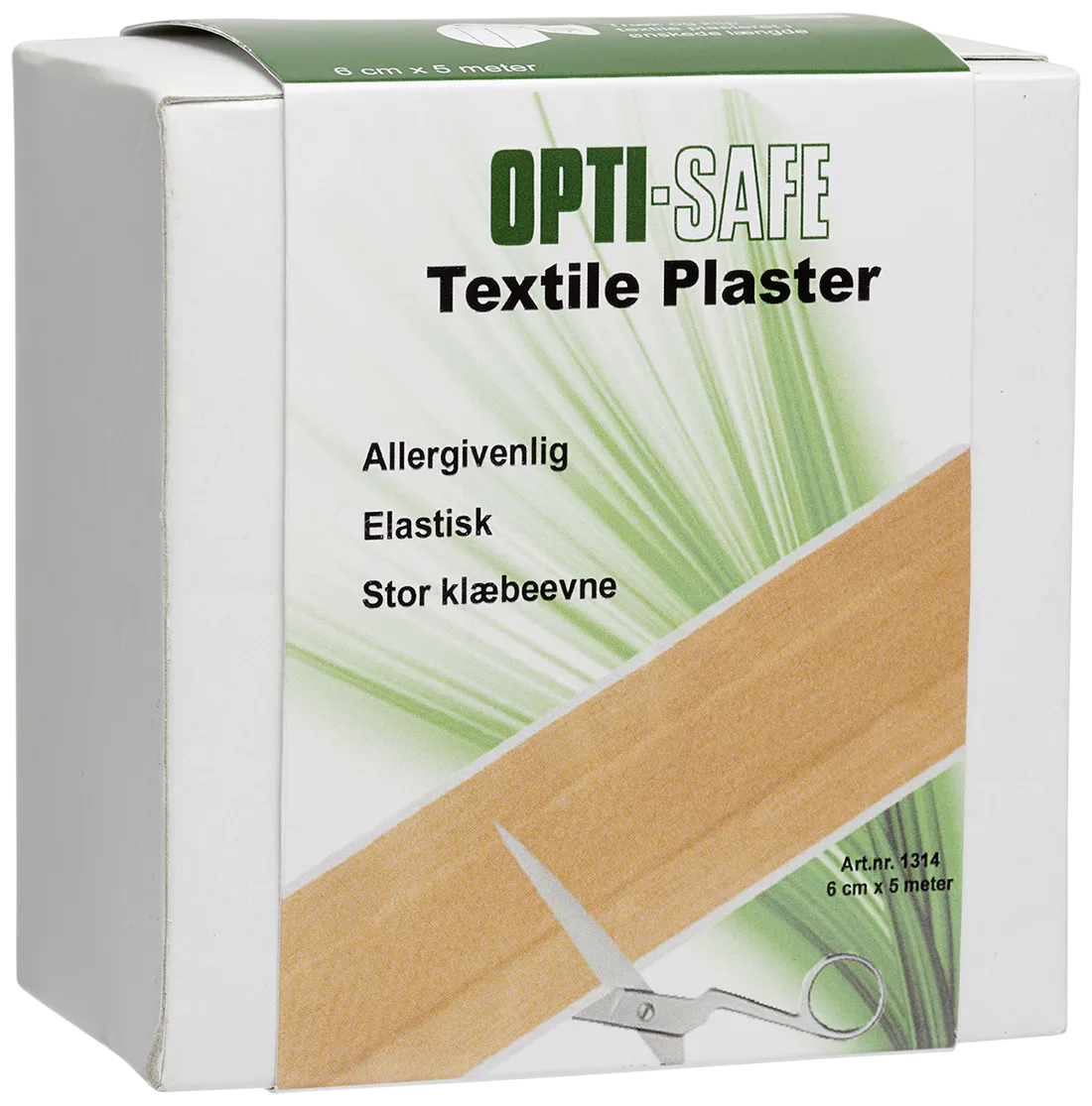 Opti-Safe plaster elastisk tekstil 6cm × 5m