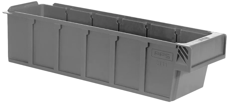 PPS 3111 oppbevaringsboks grå 400×115×100mm 3,1ltr