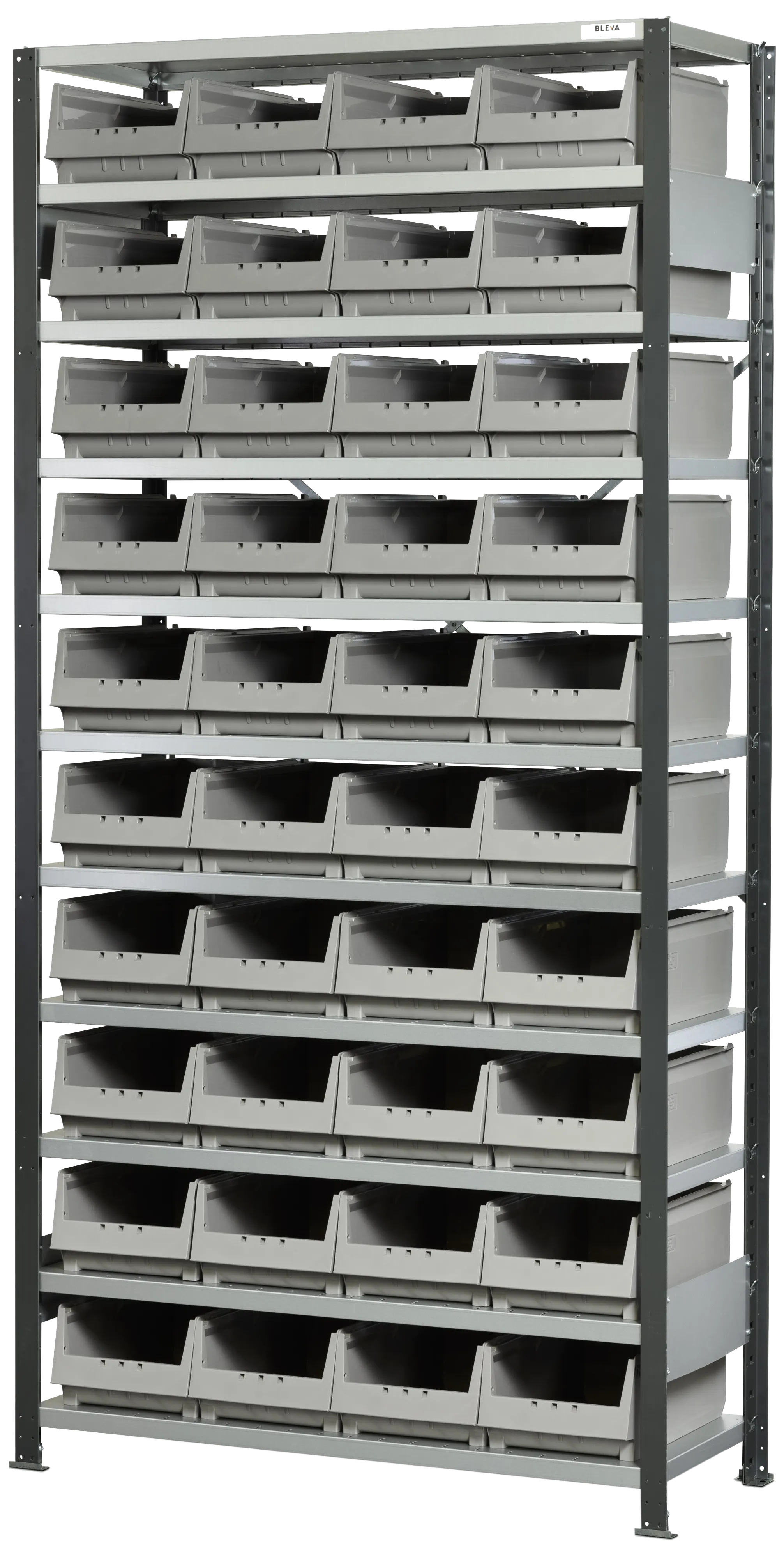 Plukkereol L1 210×100×30cm, 40 grå 3067 kasser